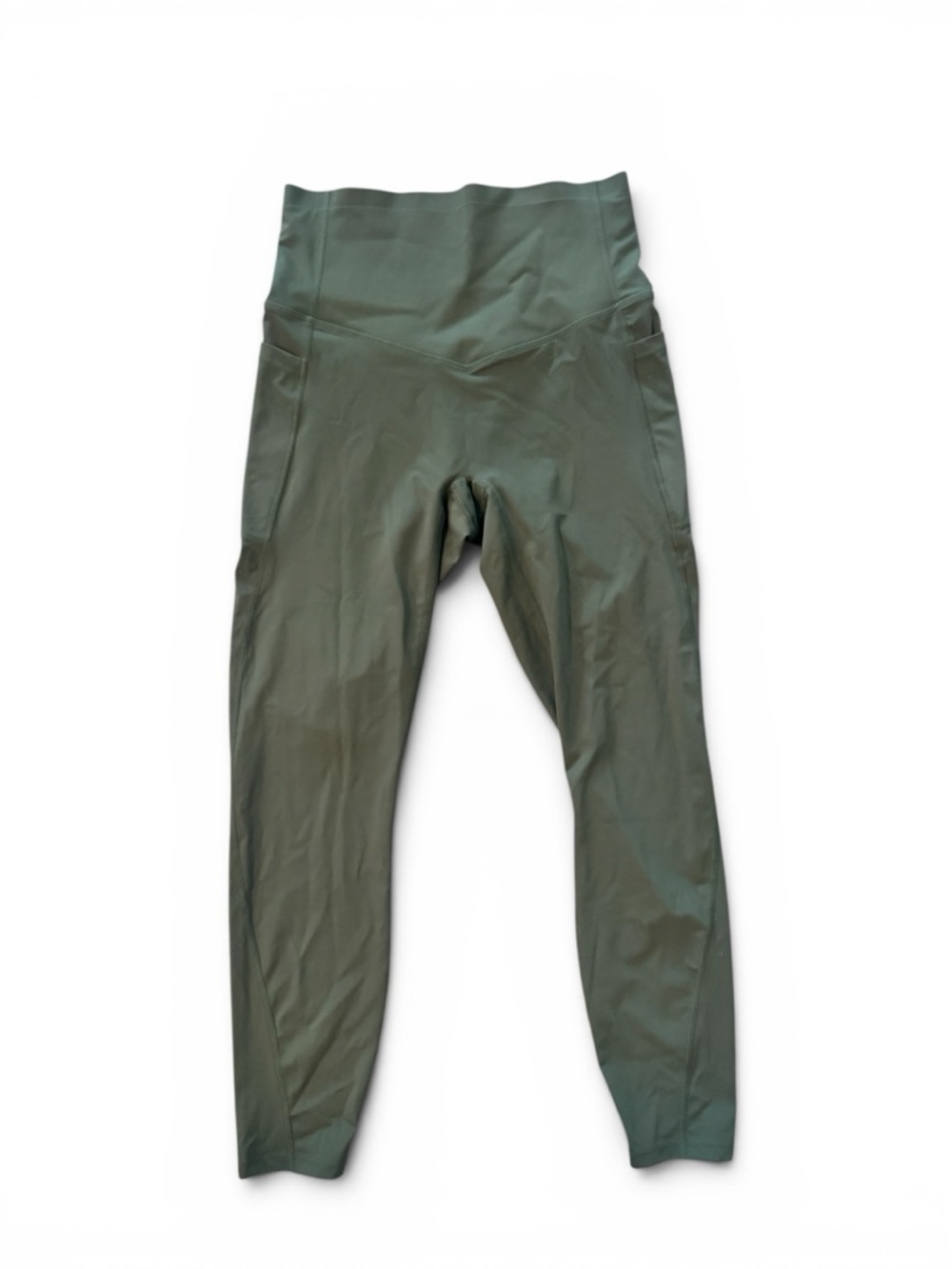 NWOT HALARA High-Waist Olive Green 7/8 Length Leggings